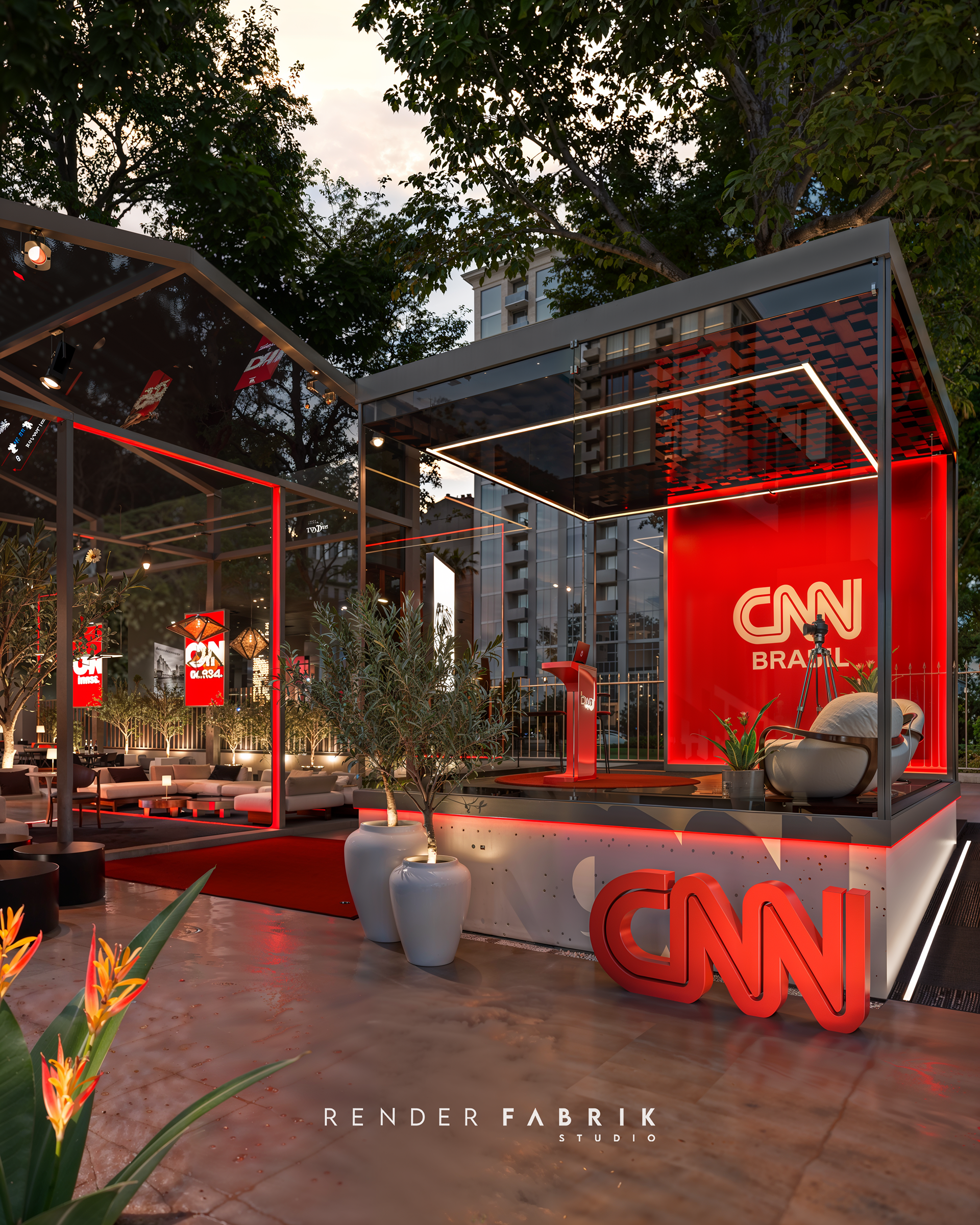 Casa CNN render 3D fachada — O que é Tridimensionais | Render Fabrik